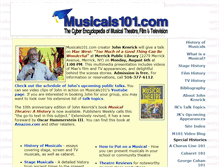 Tablet Screenshot of musicals101.com